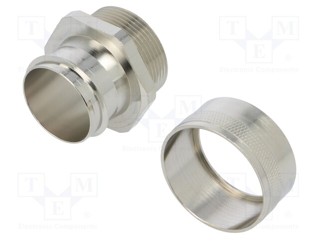 Straight terminal connector; ØBraid : 45mm; brass; -55÷260°C