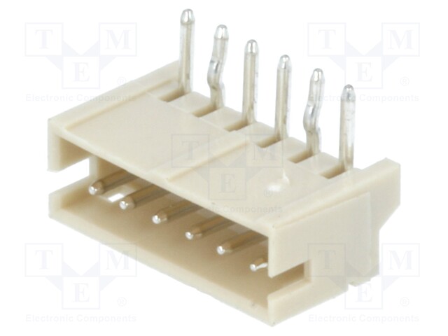 Socket; wire-board; male; 1.5mm; PIN: 6; THT; 100V; 1A; tinned; 20mΩ