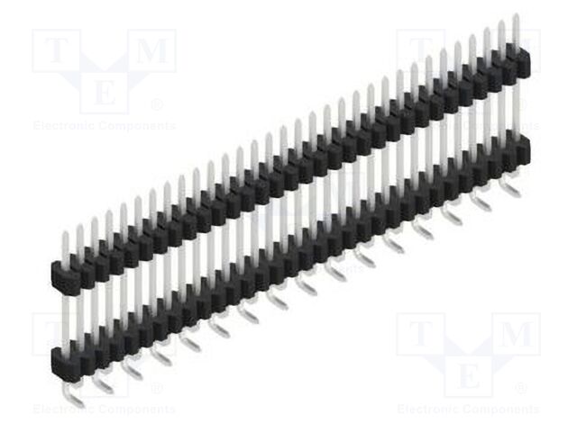 Connector: pin strips; pin header; male; PIN: 32; 1.27mm; SMT; 1x32
