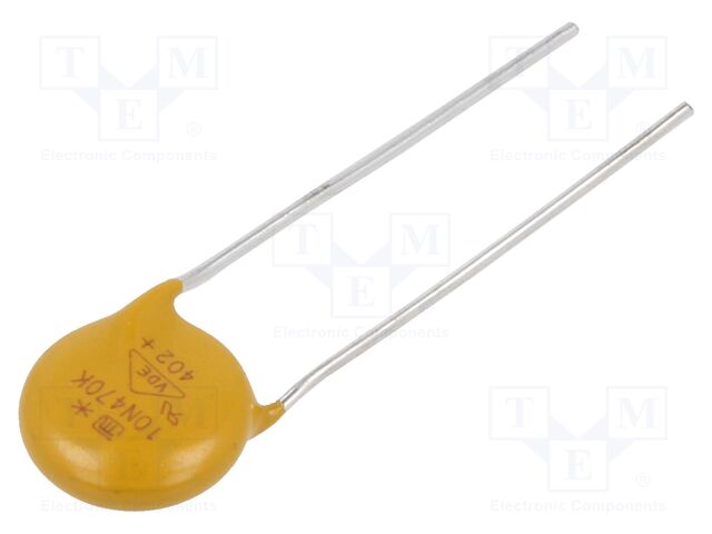 Varistor: zinc-oxide; THT; 30VAC; 38VDC; 47V; 500A; 6J; STANDARD