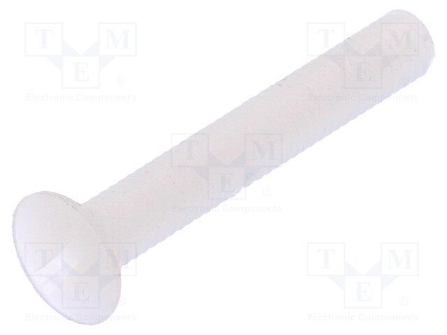 Screw; M3x20; 0.5; Head: countersunk; slotted; 1mm; polyamide