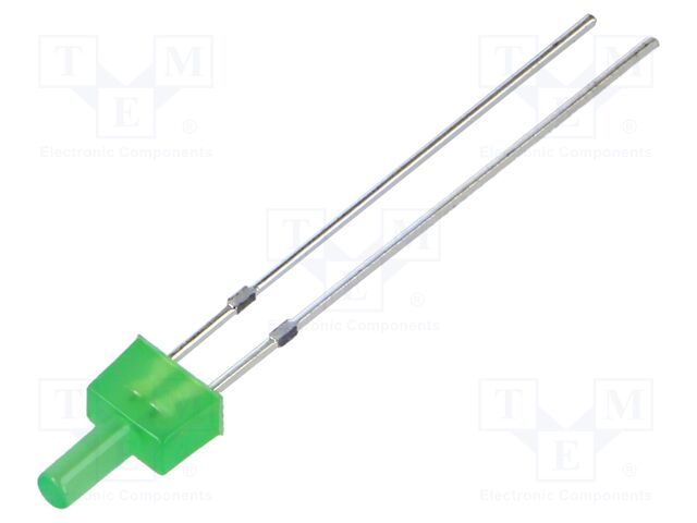 LED; round; bipolar; yellow green; 100÷150mcd; 90°; Front: flat