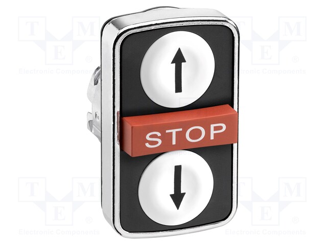 Switch: triple; Stabl.pos: 1; 22mm; IP66; Pushbutton: flat + convex