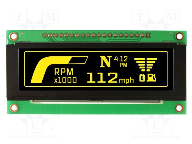 Display: OLED; matrix; 256x64; Dim: 85x39.8x6mm; 1x20; -40÷85°C
