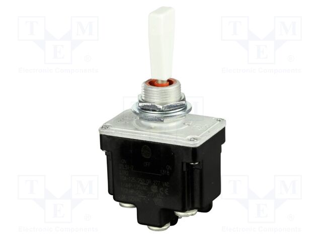 Switch: toggle; Pos: 3; DP3T; Leads: screw; -65÷71°C; Toggle: round