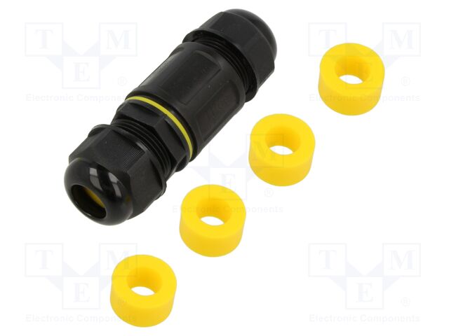 Connector: AC supply; screw terminal; IP68; Body: black