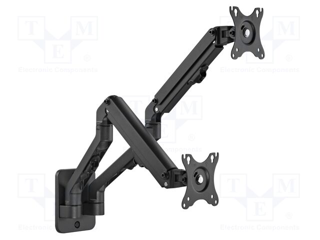 Monitor holder; 7kg; 17÷27"; Arm len: 513mm; for two monitors