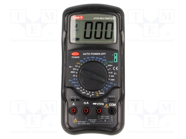 Digital multimeter; LCD 3,5 digit (1999); VAC: 2/20/200/750V