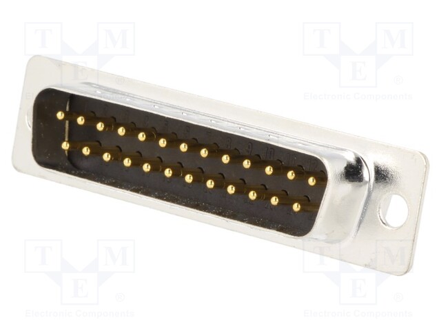 D-Sub; PIN: 25; plug; male; turned contacts; soldering; for cable