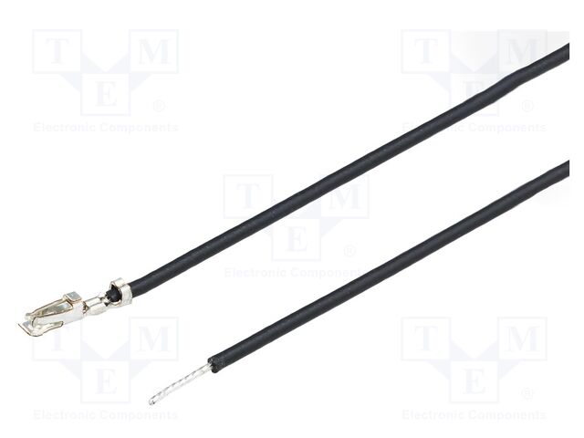 Connector: wire-wire; socket; female; Inom: 6A; PIN: 1; tinned; black