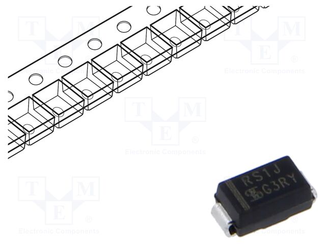 Diode: rectifying; SMD; 600V; 1A; SMA; Ufmax: 1.3V; Ifsm: 30A