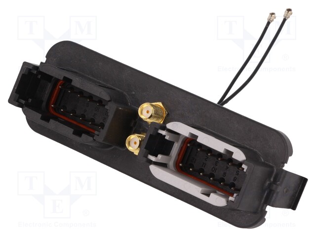 Connector: automotive; DTM; 2x SMA; THT; Polarisation: A,B