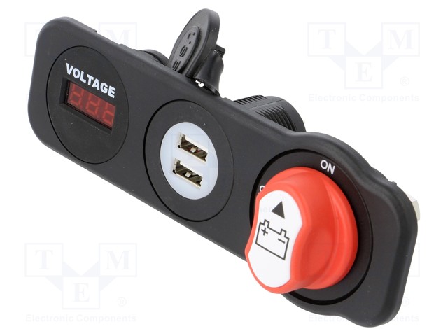 Automotive power supply; USB A socket x2; Sup.volt: 12÷24VDC