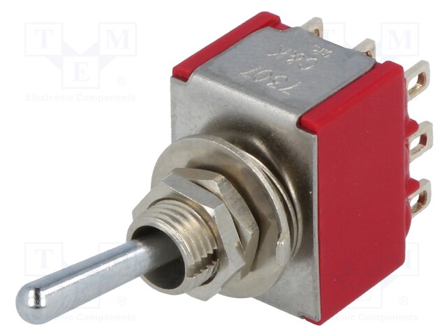 Switch: toggle; Pos: 3; 3P3T; ON-OFF-(ON); 2A/250VAC; 5A/28VDC; IP40