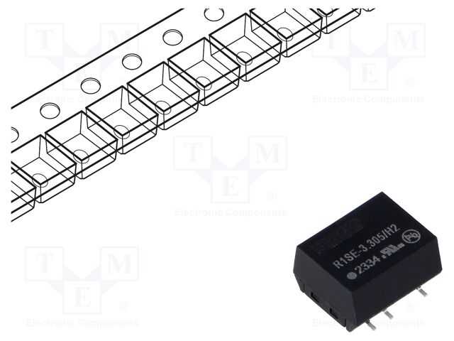 Converter: DC/DC; 1W; Uin: 2.97÷3.63V; Uout: 5VDC; Iout: 200mA; SMD