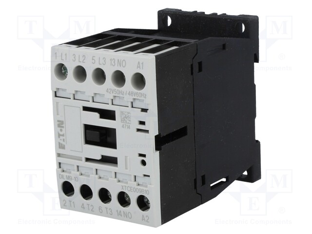 Contactor: 3-pole; NO x3; Auxiliary contacts: NO; 42VAC; 9A; DILM9