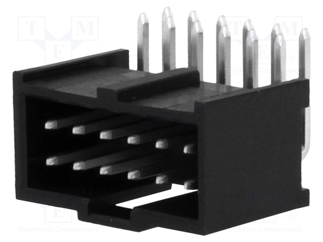 Socket; IDC; male; PIN: 12; angled 90°; THT; tinned; 2.54mm
