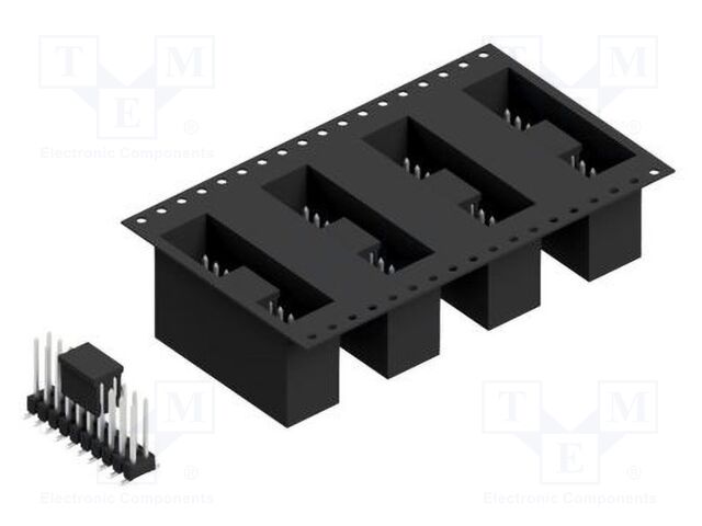 Connector: pin strips; pin header; male; PIN: 20; 2.54mm; SMT; 2x10