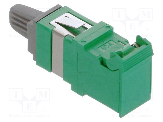 Connector: fiber optic; with hinged cover