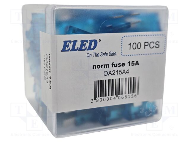 Fuse: fuse; 15A; 32VDC; automotive; 19.2mm; 19.2x5.2x19.2mm
