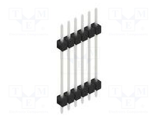 Connector: pin strips; pin header; male; PIN: 6; 2.54mm; THT; 1x6
