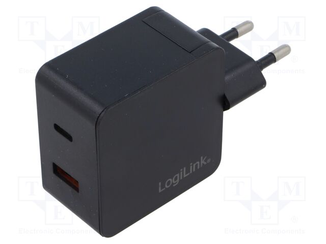 Power supply: switching; mains,plug-in; 3A; 45W; Out: USB,USB C