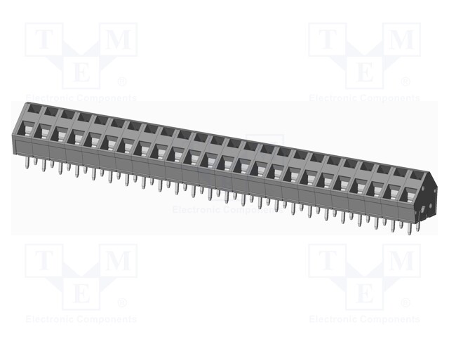 Connector: PCB terminal block; terminal; angled 45°; on PCBs