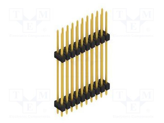Connector: pin strips; pin header; male; PIN: 20; 2.54mm; THT; 2x10