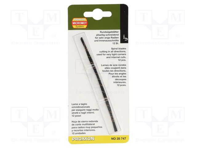 Hacksaw blade; metal,plastic; 130mm; 12pcs.