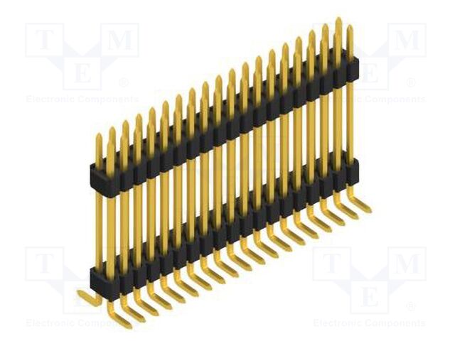 Connector: pin strips; pin header; male; PIN: 38; 1.27mm; SMT; 2x19