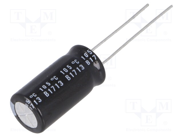 Capacitor: electrolytic; THT; 10uF; 450VDC; Ø10x20mm; Pitch: 5mm