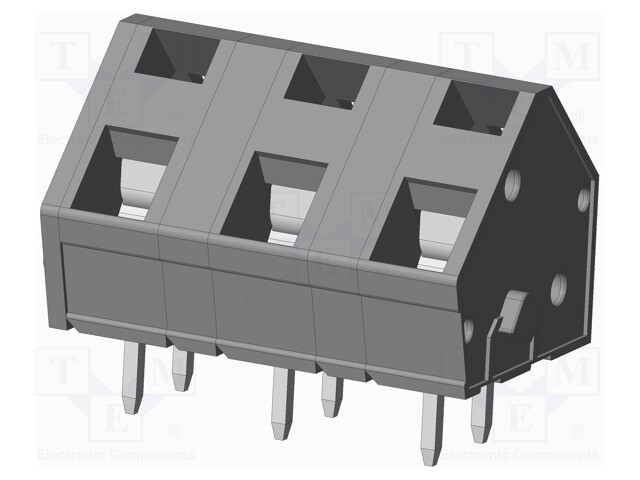 Connector: PCB terminal block; terminal; angled 45°; on PCBs