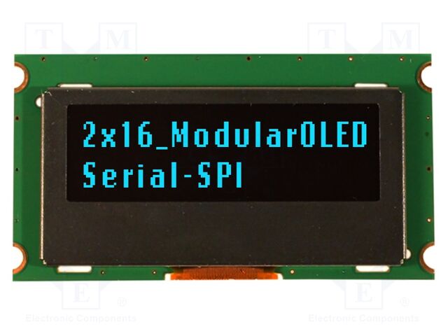 Display: OLED; 16x2; Dim: 49.2x26.9x13mm; Controller: US2066