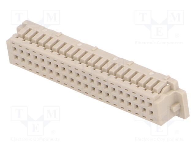 Plug; wire-board; female; DF13; 1.25mm; PIN: 40; w/o contacts