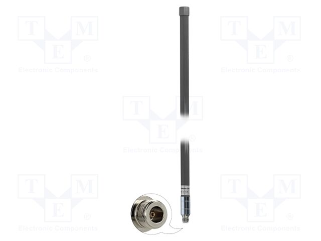 Antenna; LoRa,LPWAN,external; black; N; pole clamp,screw-in; 50Ω