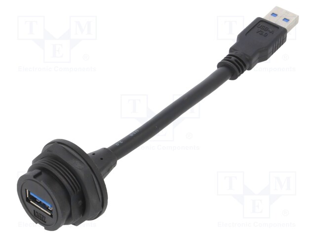 Adapter cable; USB A socket,USB A plug; IP67; 0.15m