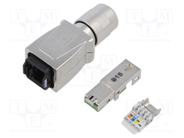 Connector: RJ45; plug; PIN: 8; Cat: 5; shielded; gold-plated; 8p8c