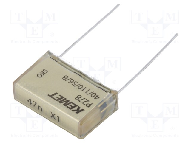 Capacitor: paper; X1; 47nF; 480VAC; 22.5mm; ±20%; THT; Series: P278