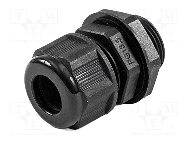 Cable gland; PG13,5; IP68; nylon; UL94V-2; black