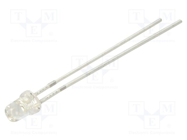 LED; red; 3mm; 200mcd; 20°; 1.7VDC