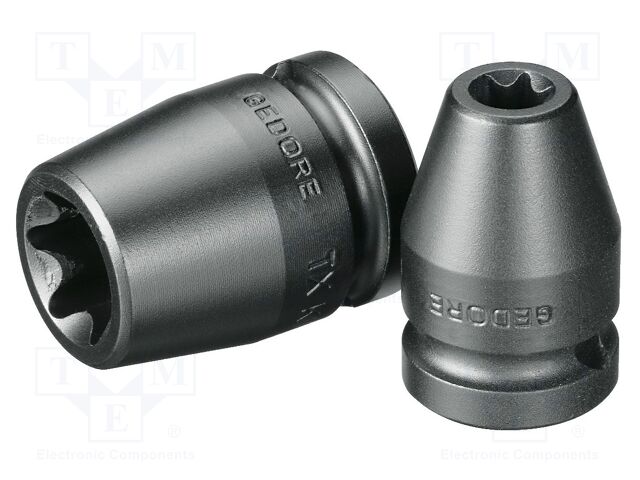 Socket; socket spanner,Torx®,impact; E10; 1/2"; 38mm; steel