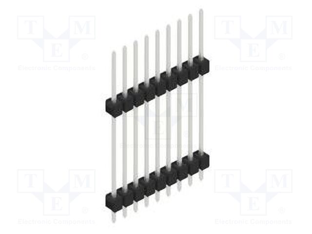 Connector: pin strips; pin header; male; PIN: 9; 2.54mm; THT; 1x9