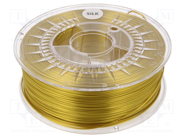 Filament: SILK; 1.75mm; golden; 225÷245°C; 1kg; Table temp: 50÷60°C