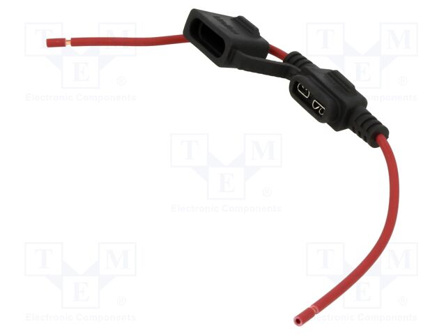 Fuse holder; 19mm; 25A; on cable; Leads: 2 leads; UL94V-0; IP67; 32V