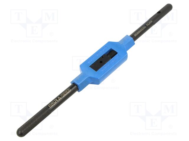 Tap wrench; Grip capac: M4-M12; L: 265mm; zinc alloy; Silver