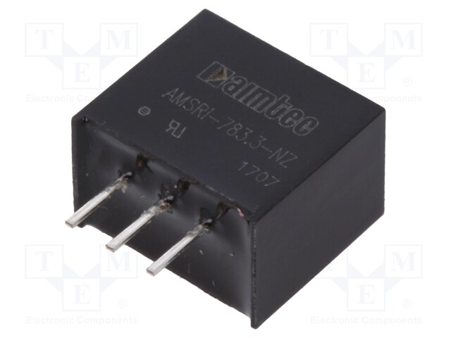 Converter: DC/DC; 1.65W; Uin: 9÷72V; Uout: 3.3VDC; Iout: 500mA; SIP3