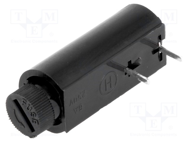 Fuse holder; cylindrical fuses; Mounting: horizontal; 5x20mm; 6A