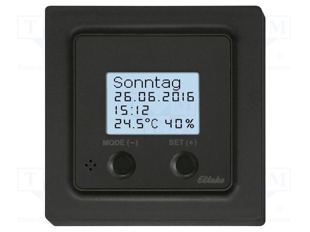 Sensor: higrothermostat; EnOcean; 12÷24VAC; 12÷24VDC; IP20; radio
