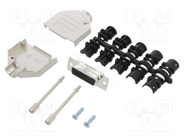 D-Sub HD; PIN: 26; female; shielded; straight; soldering; for cable