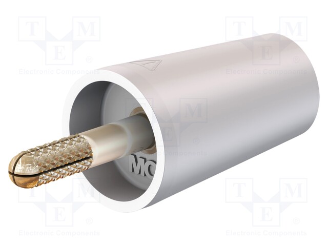 32A; white; Plating: gold-plated; 42mm; Contacts: brass; adapter